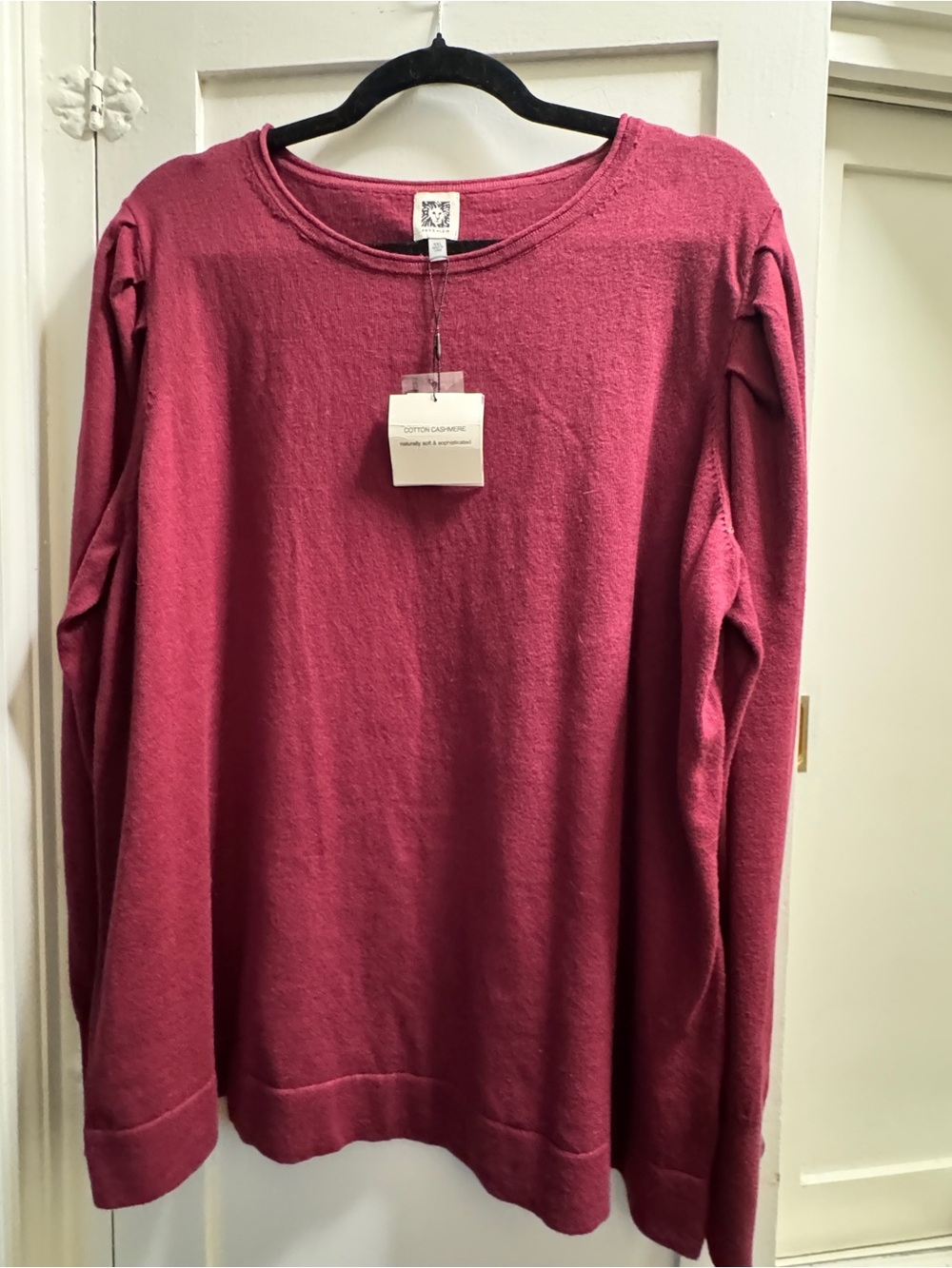 Comfort Wash Long-Sleeve Sweater - Rosewood